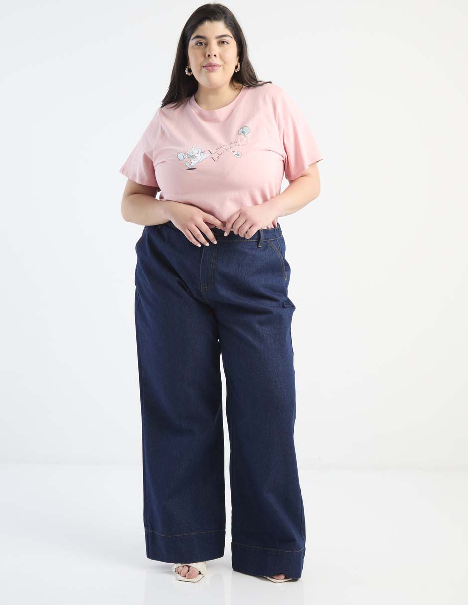 Playera manga corta cuello redondo para mujer 3