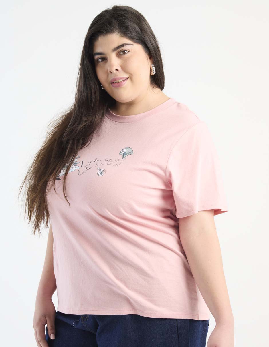 Playera manga corta cuello redondo para mujer 5