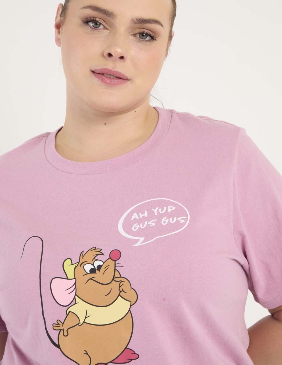 Playera manga corta Gus Gus cuello redondo para mujer 4