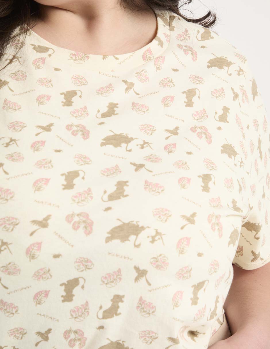 Playera manga corta cuello redondo para mujer 4