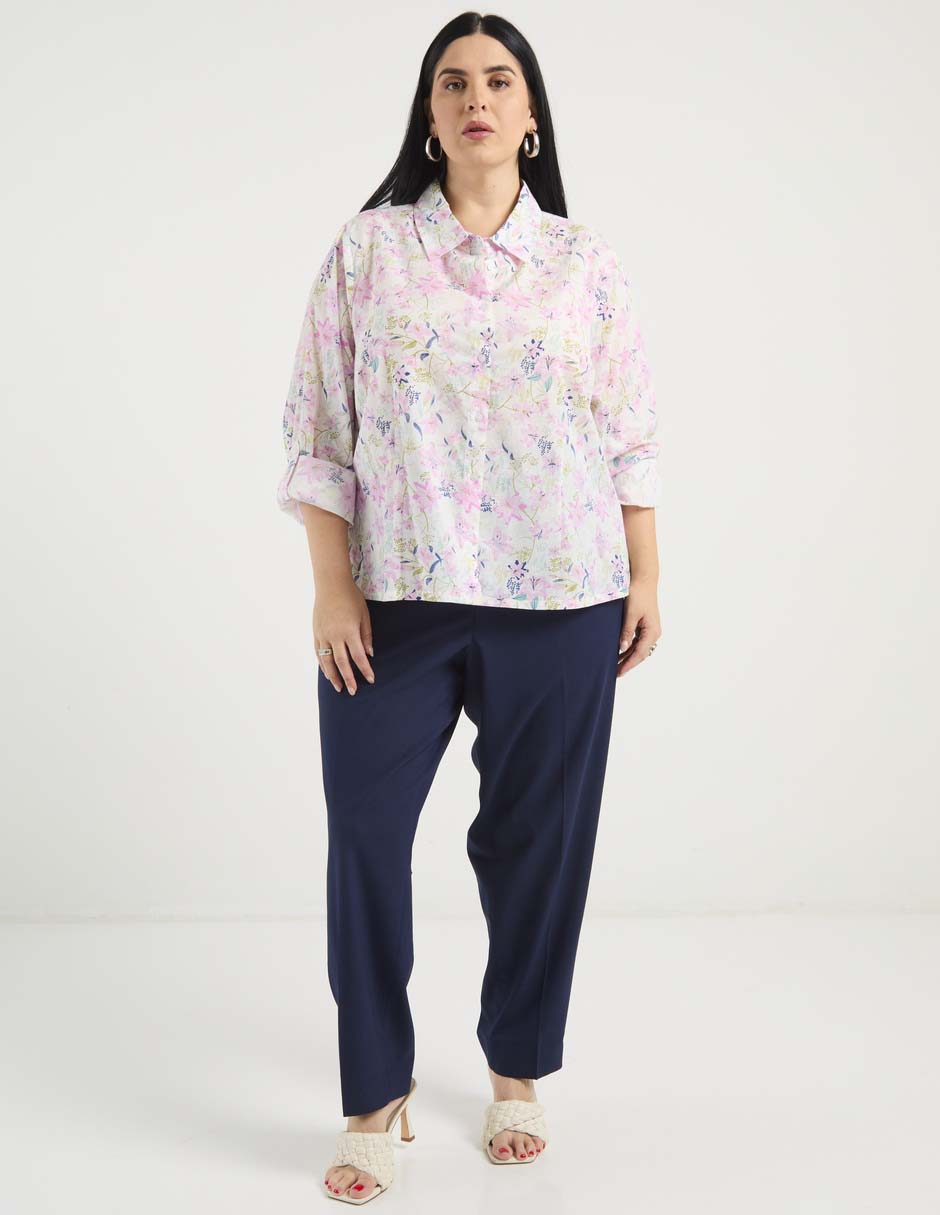 PANTALON CONTEMPO PLU, 38, AZUL MARINO