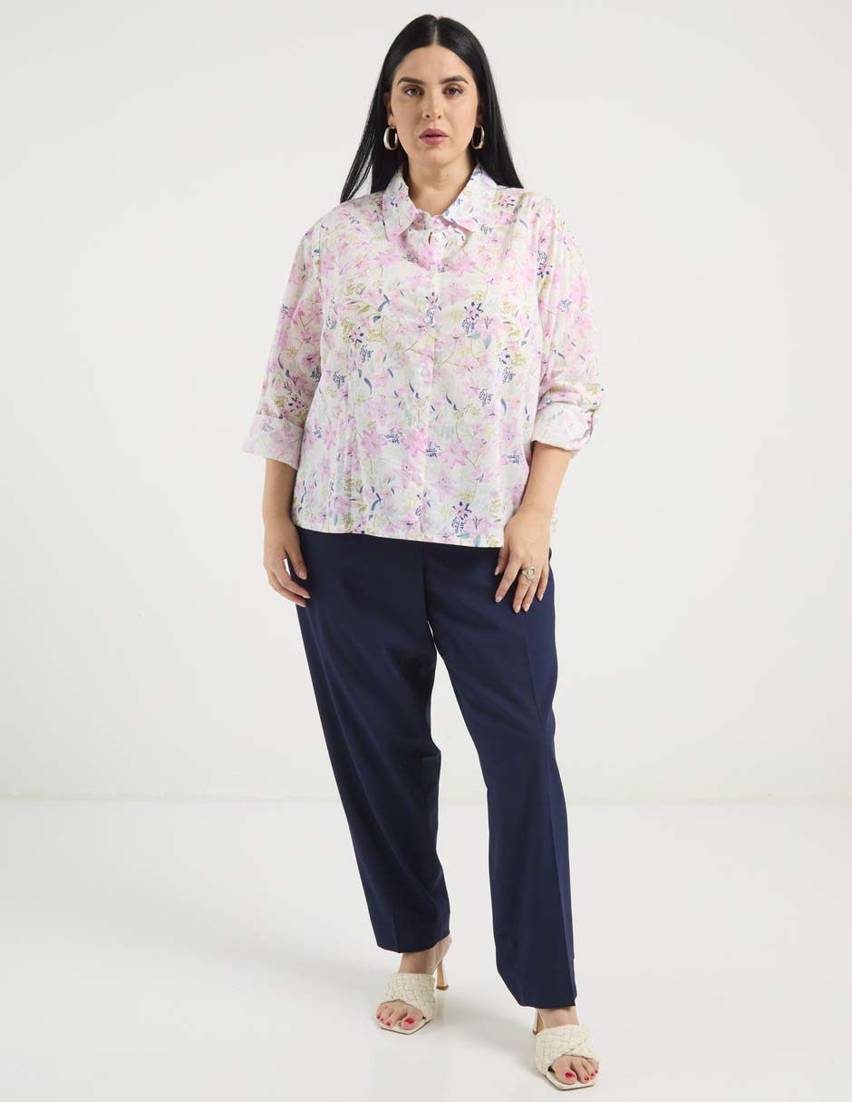 PANTALON CONTEMPO PLU, 38, AZUL MARINO