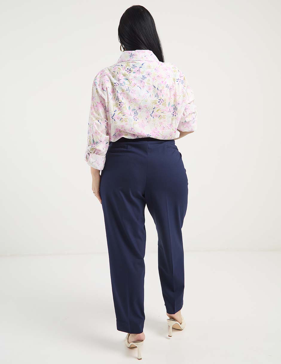 PANTALON CONTEMPO PLU, 38, AZUL MARINO