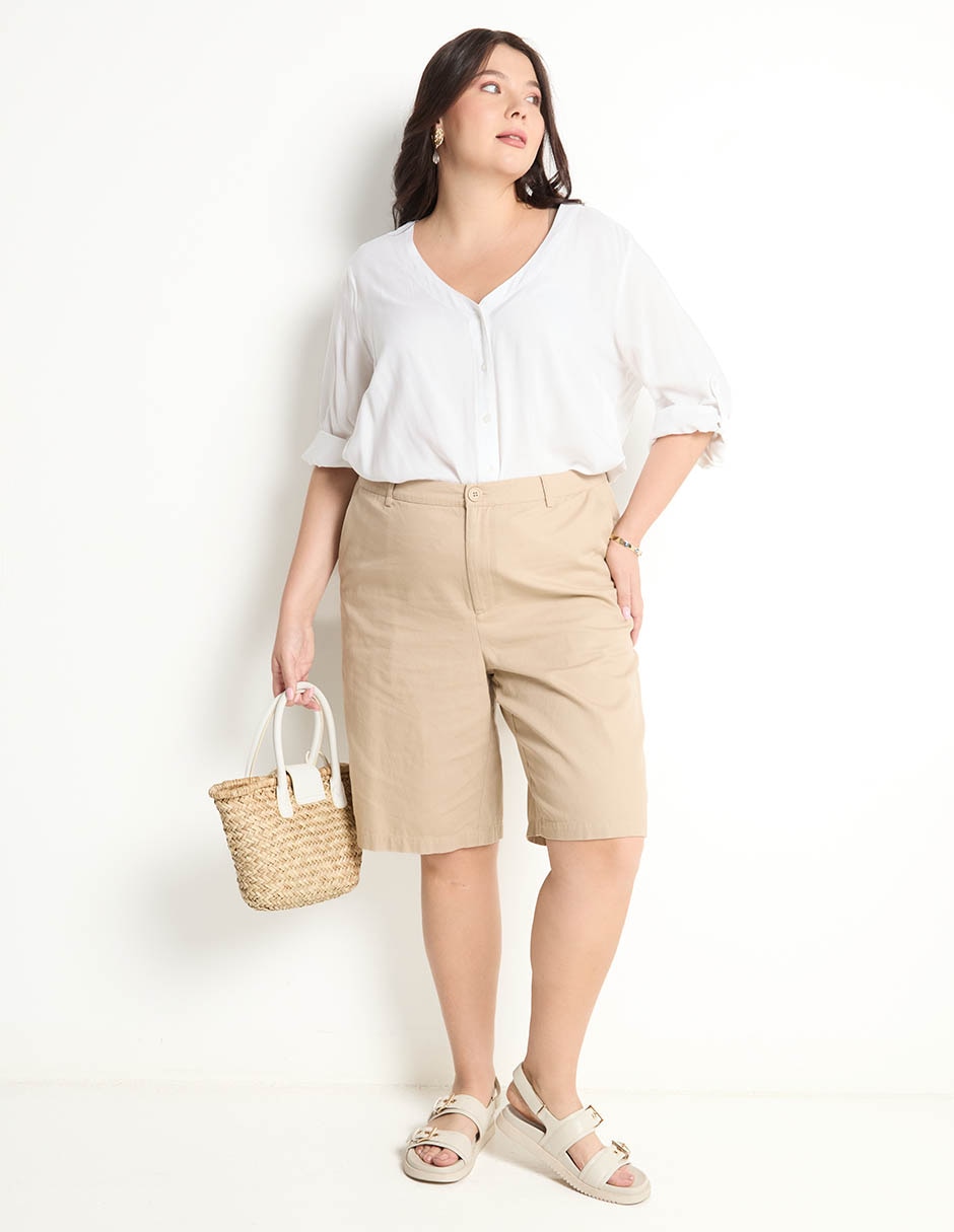 BERMUDA WEEKEND PLUS, 42, KHAKI CLARO W