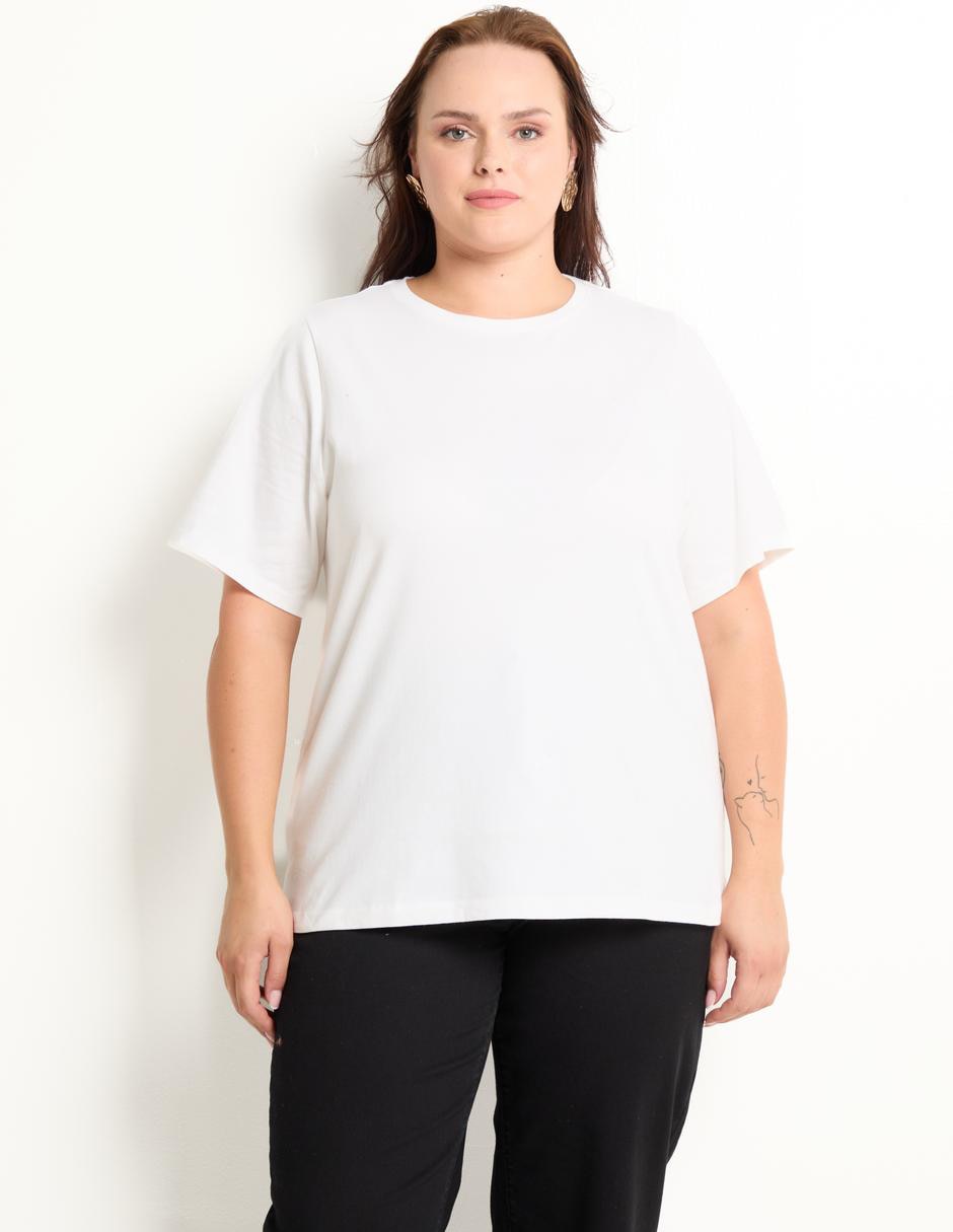 Playera manga corta cuello redondo para mujer