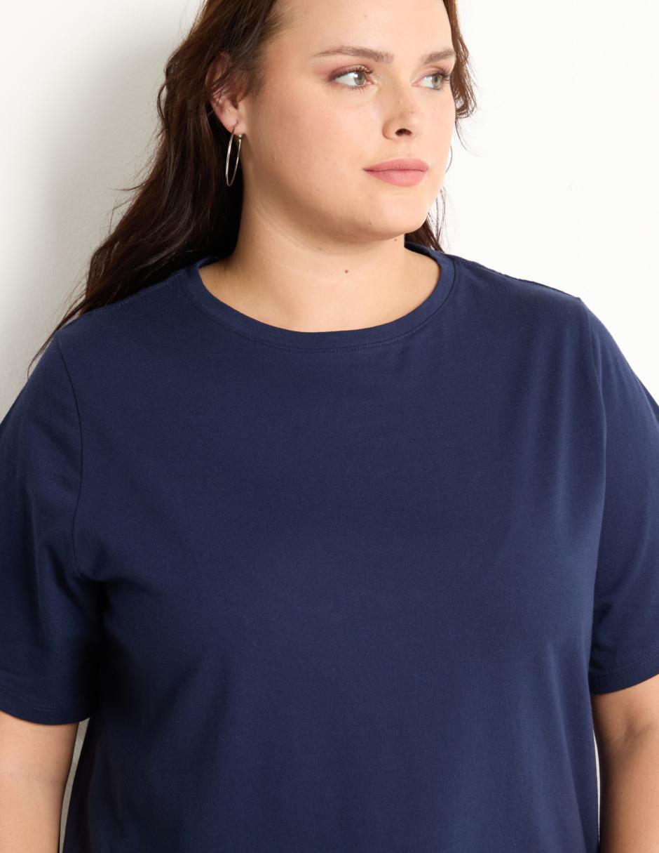 Playera manga corta cuello redondo para mujer 4