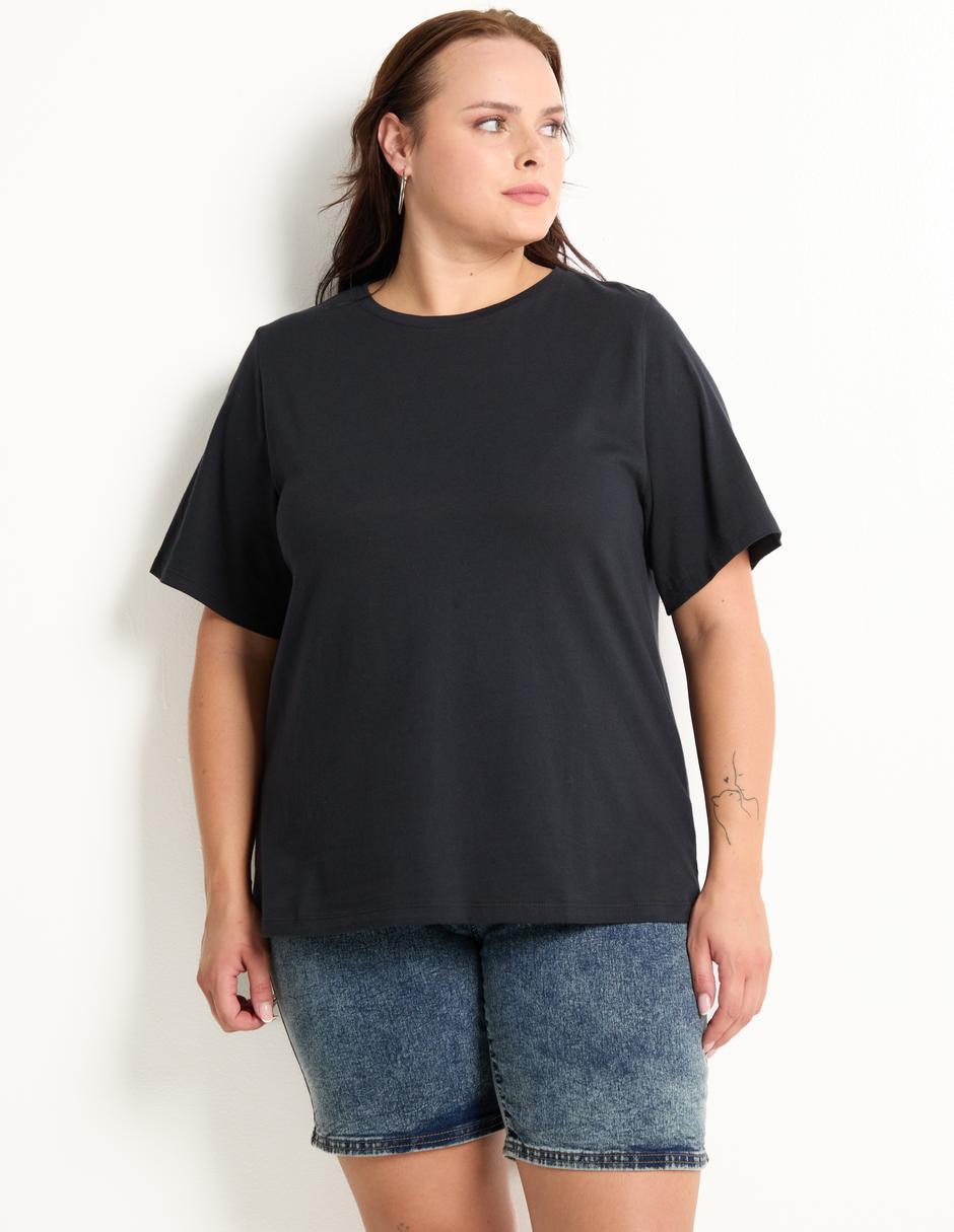 Playera manga corta cuello redondo para mujer Playera manga corta cuello redondo para mujer