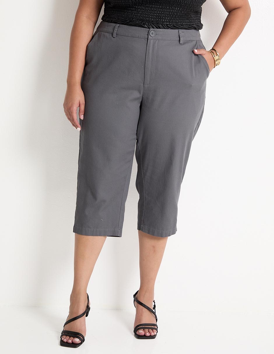 Pantalón capri straight para mujer Pantalón capri straight para mujer