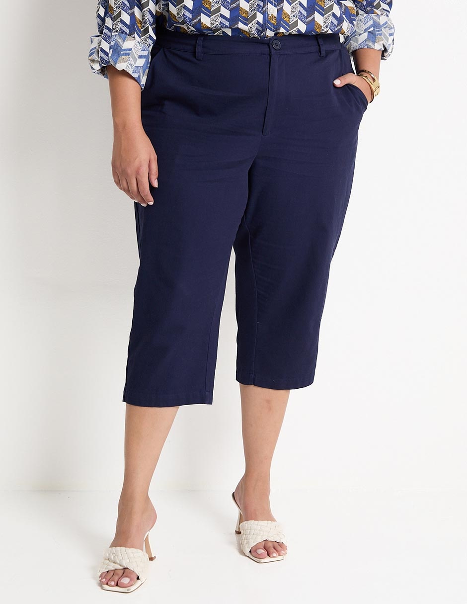 Pantalón capri straight para mujer
