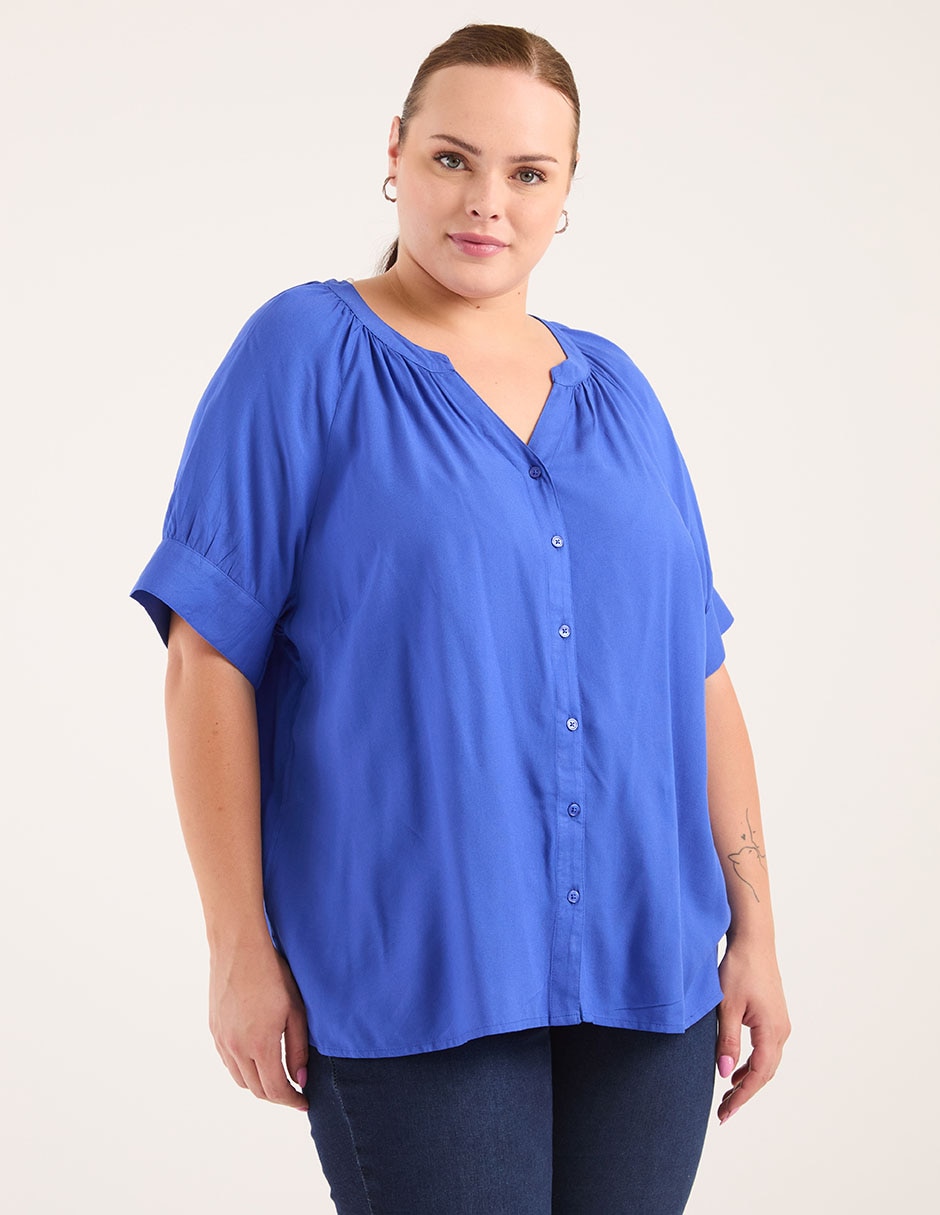 Blusa manga corta para mujer