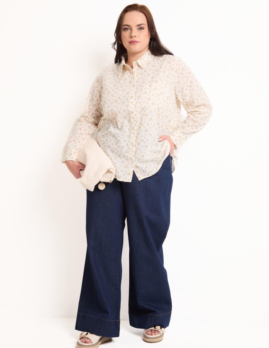 Blusa camisera manga larga para mujer 3