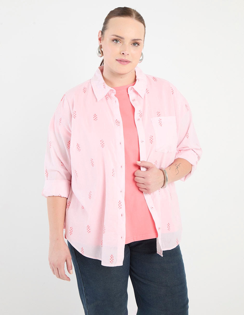 Blusa camisera manga larga para mujer Blusa camisera manga larga para mujer
