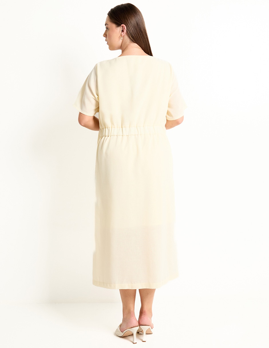 VESTIDO LARGO WEEKEND PLUS, 44, CRUDO L