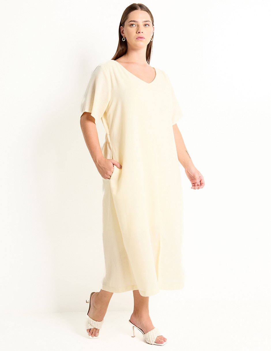 VESTIDO LARGO WEEKEND PLUS, 44, CRUDO L