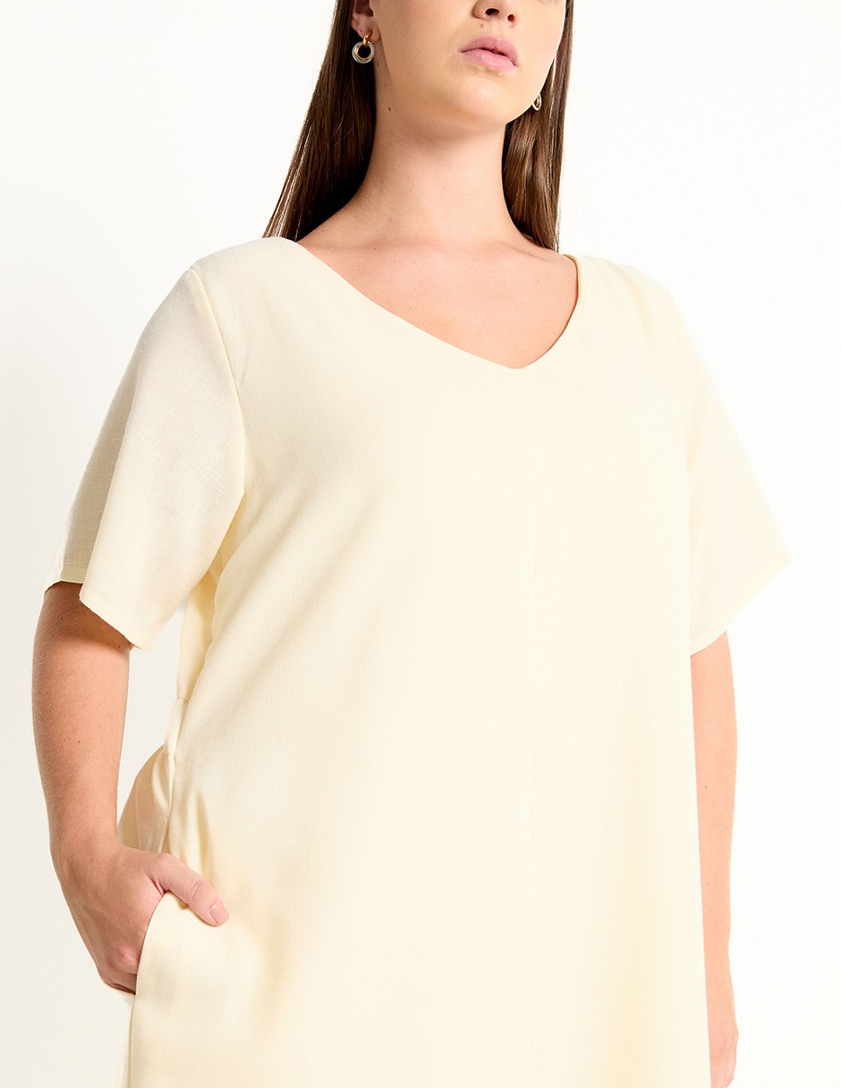VESTIDO LARGO WEEKEND PLUS, 44, CRUDO L