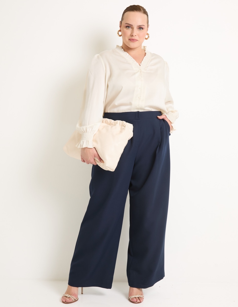 PANTALON CONTEMPO PLU, 42, NAVY BLAZER
