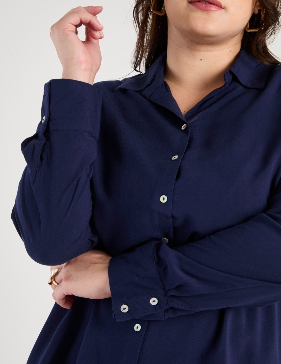 Blusa camisera manga larga para mujer 4
