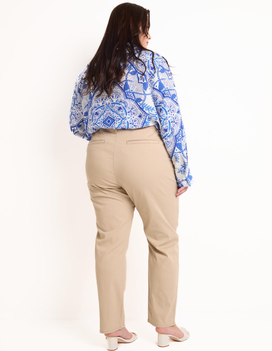 PANTALON WEEKEND PLUS, 40, KHAKI CLARO