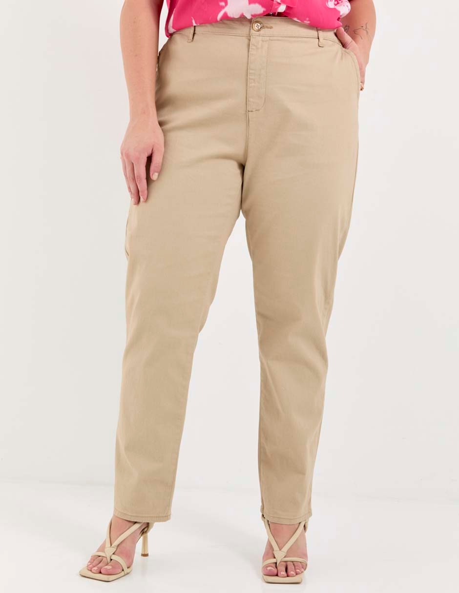 Pantalón chino straight para mujer Pantalón chino straight para mujer