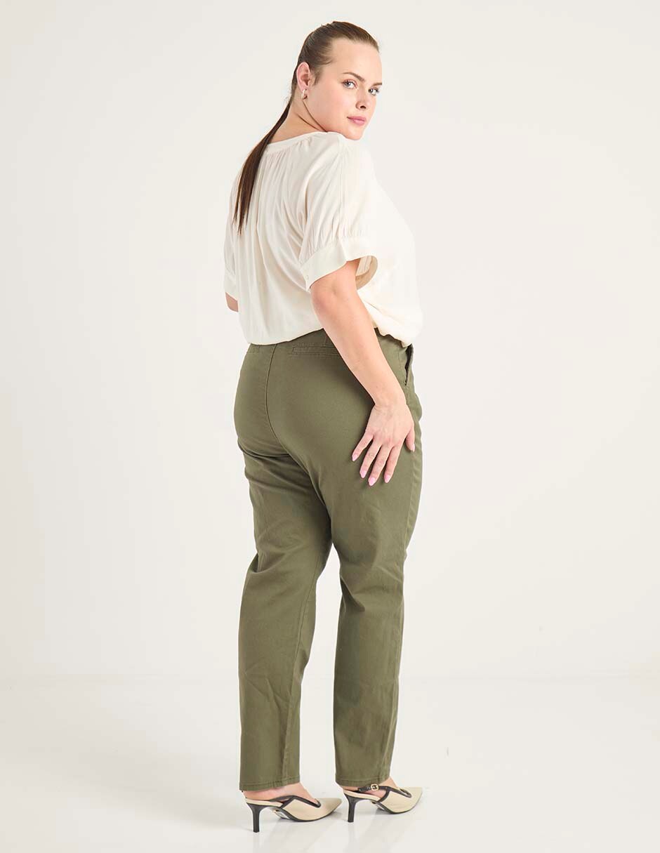 Pantalón chino straight para mujer 2
