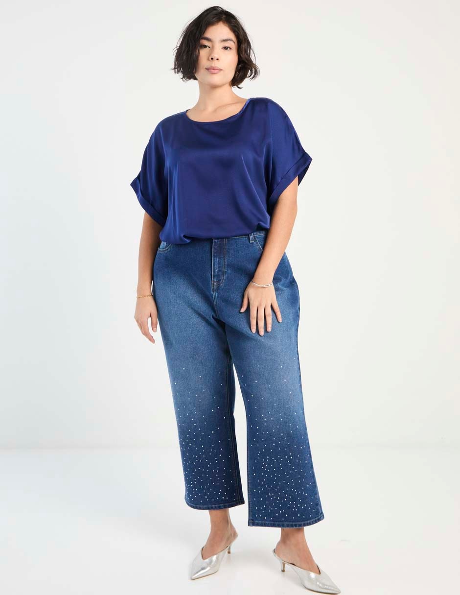 Blusa Contempo Plus manga corta para mujer
