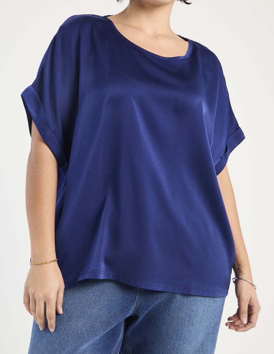 Blusa Contempo Plus manga corta para mujer