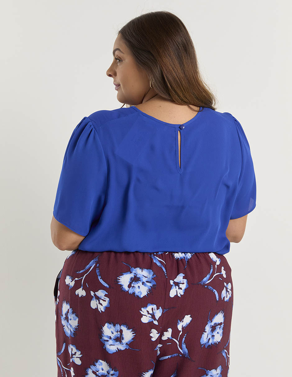 Blusa Contempo Plus manga al codo para mujer