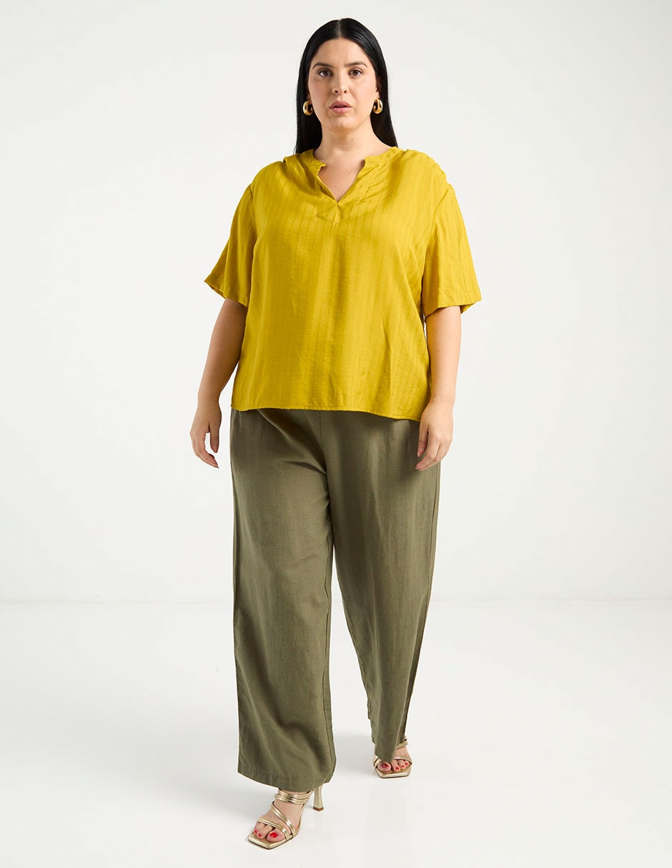Blusa manga al codo para mujer 3