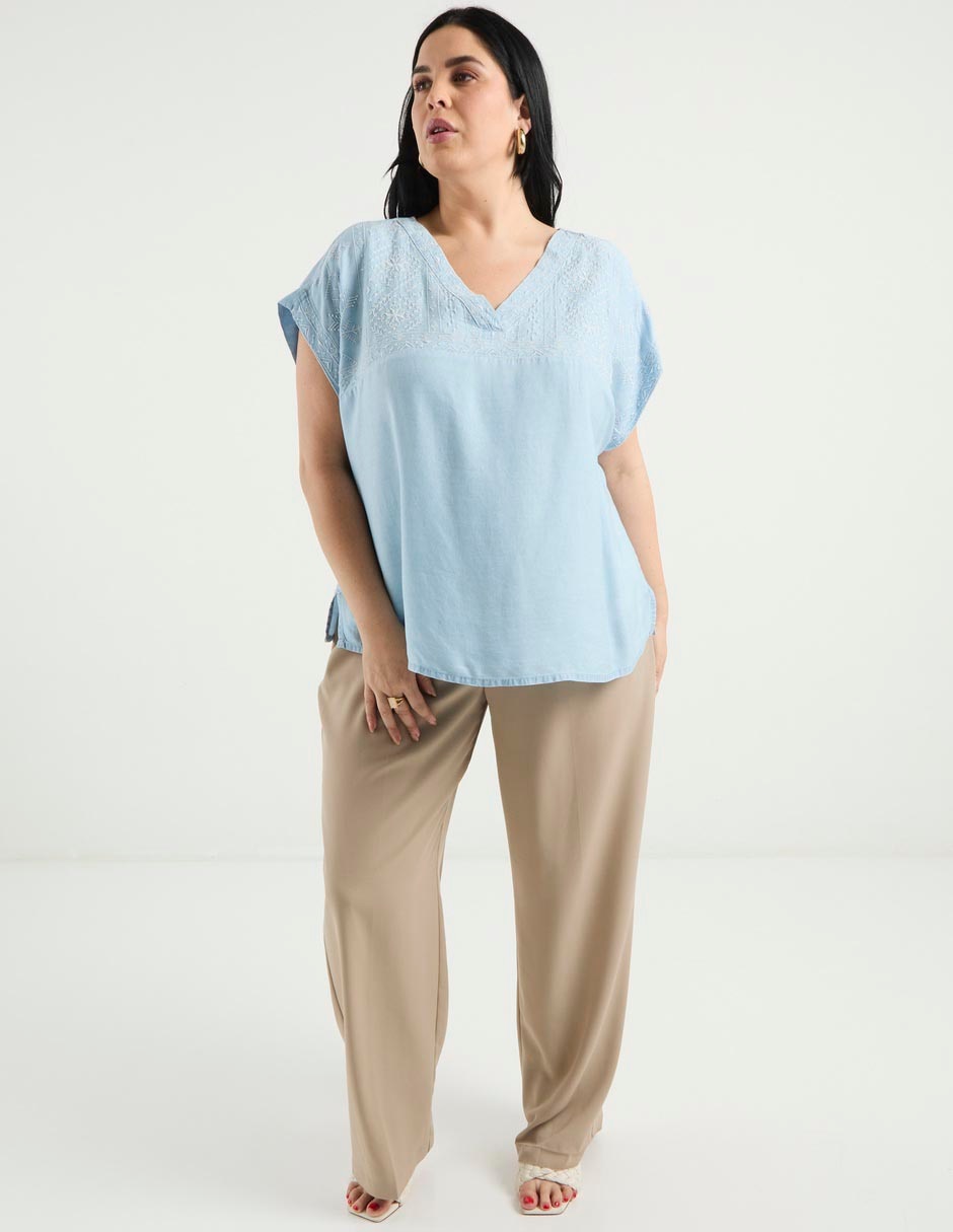 Blusa manga corta para mujer 3