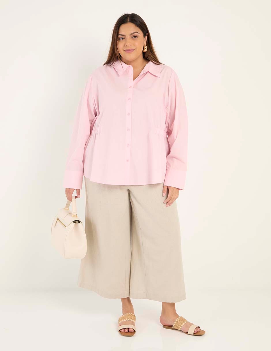 Blusa camisera manga larga para mujer 3