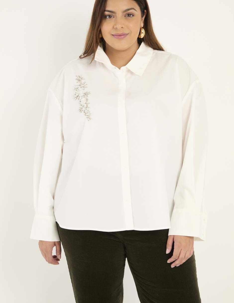 Blusa camisera manga larga para mujer Blusa camisera manga larga para mujer