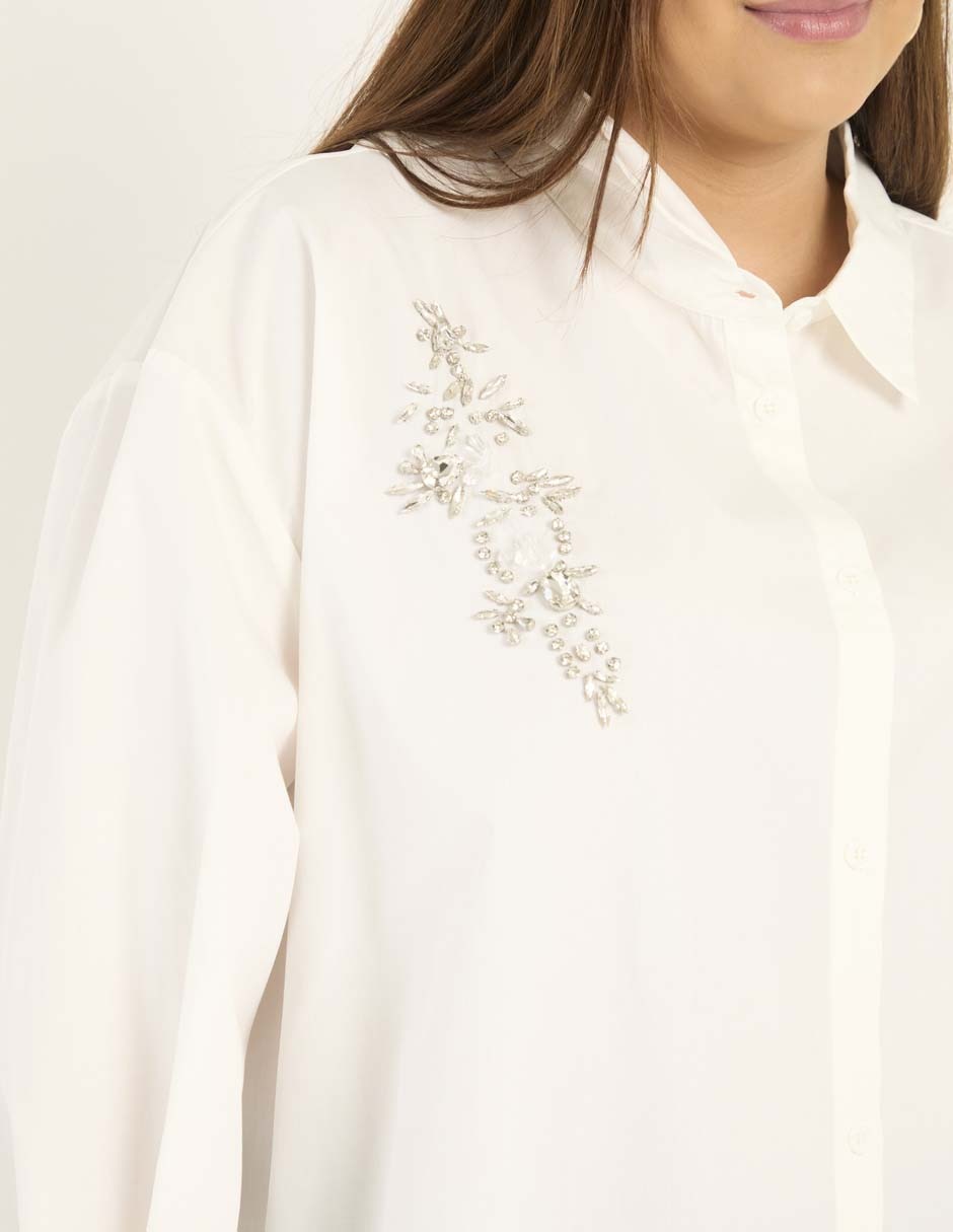 Blusa camisera manga larga para mujer 4