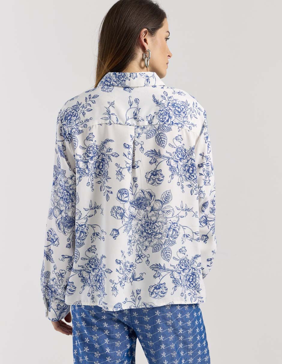 Blusa camisera manga larga para mujer 2