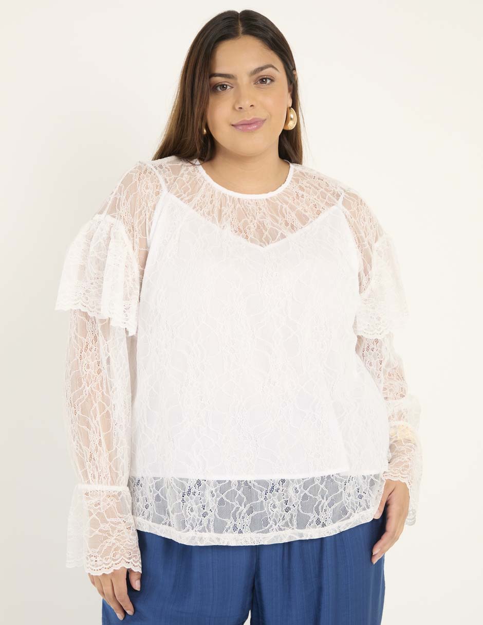 Blusa manga larga para mujer