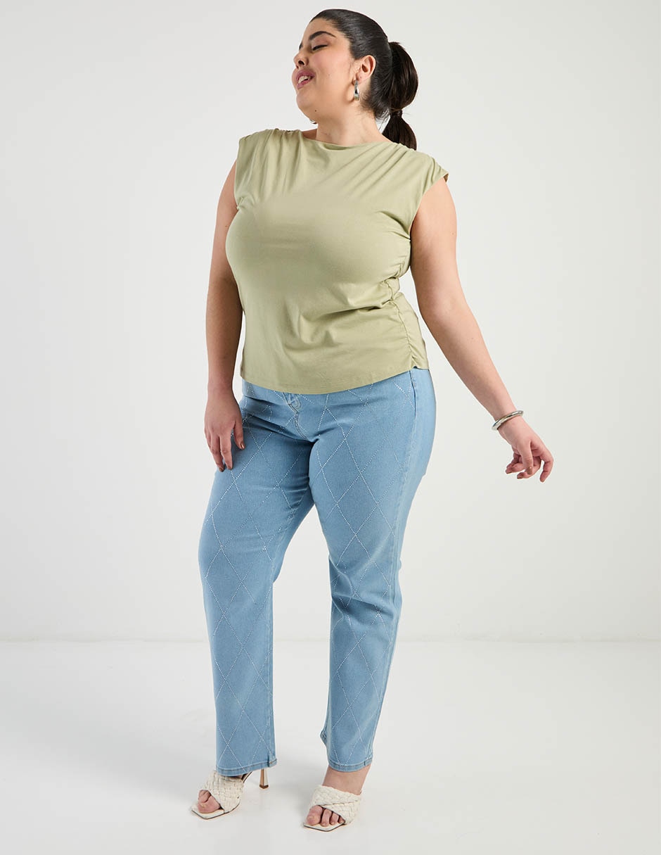 Blusa manga corta para mujer 3