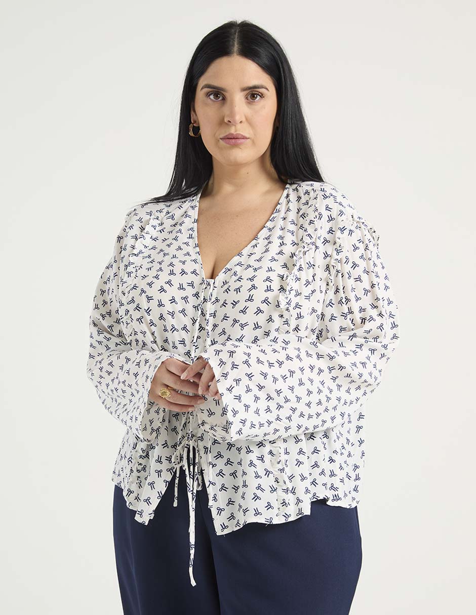Blusa manga larga para mujer