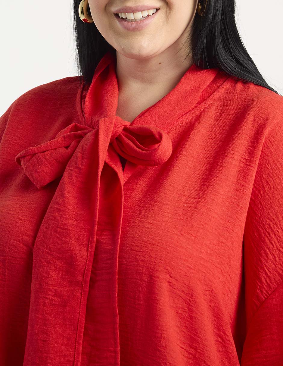 Blusa Contempo Plus manga larga para mujer