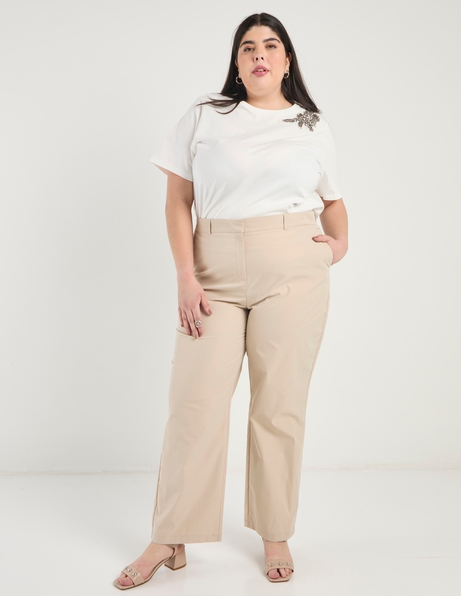Playera manga corta cuello redondo para mujer 3