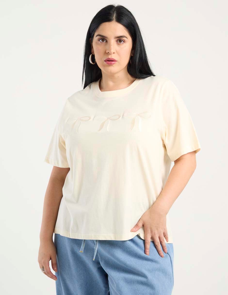 Playera manga corta cuello redondo para mujer Playera manga corta cuello redondo para mujer