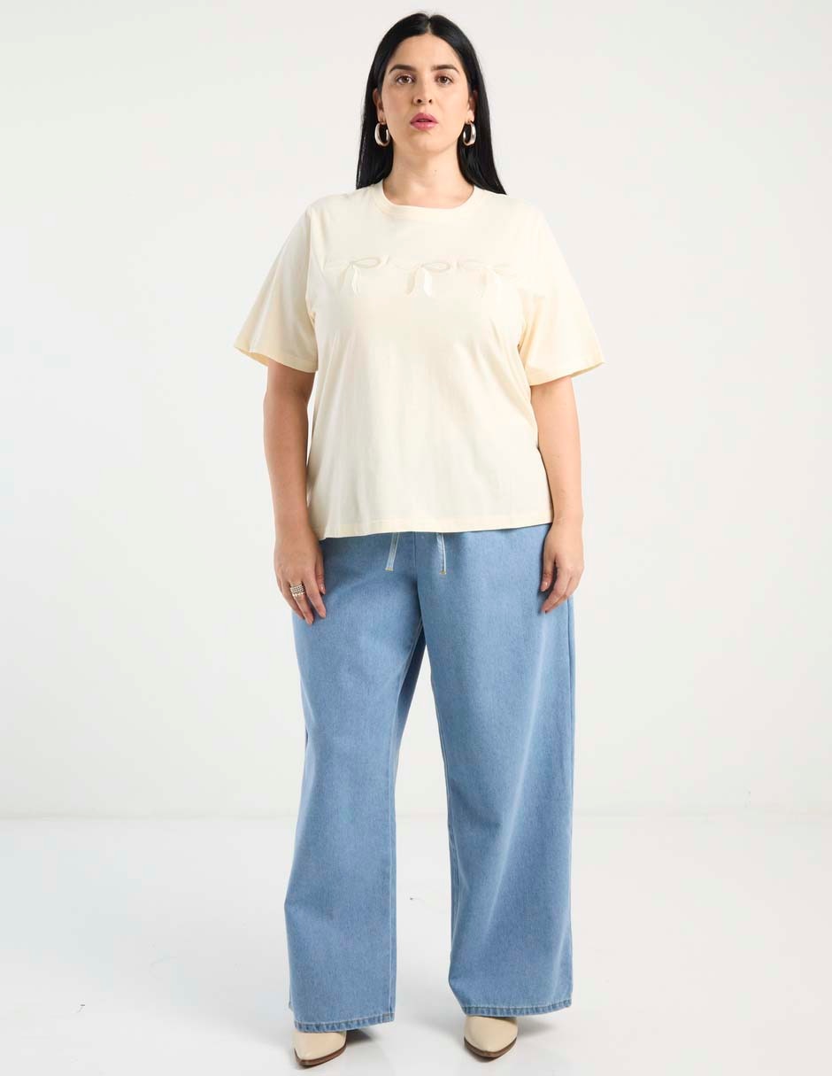 Playera manga corta cuello redondo para mujer 3