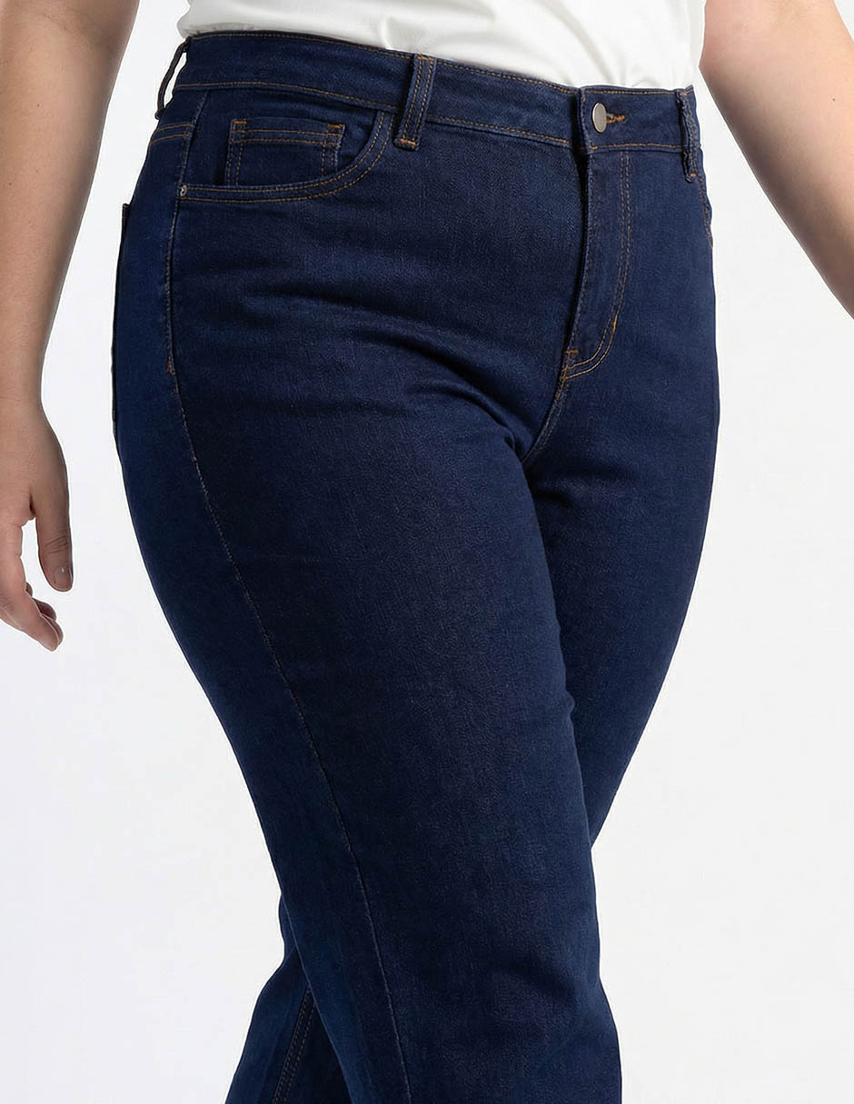 Jeans amplio cintura para mujer 4