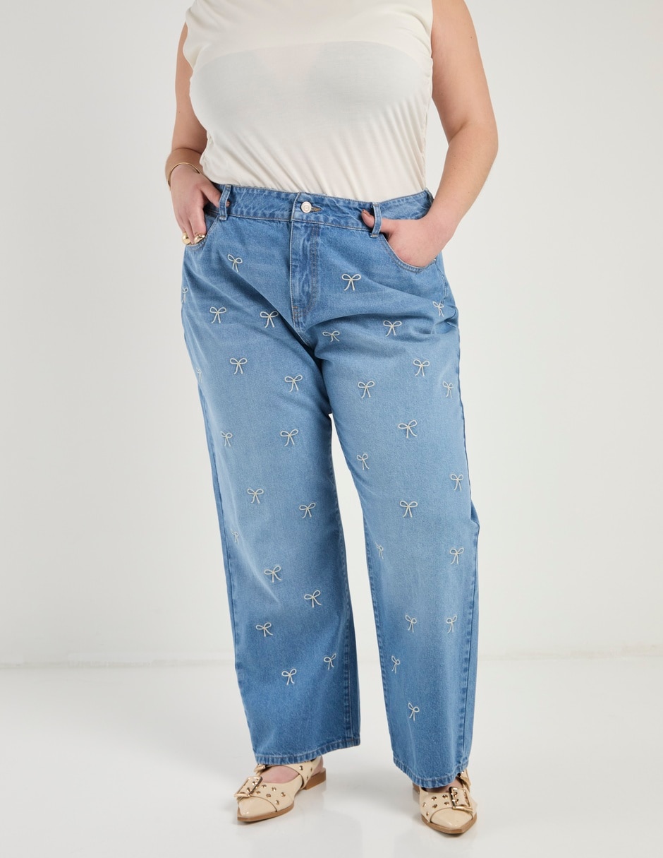 Jeans straight a la cintura para mujer Jeans straight a la cintura para mujer