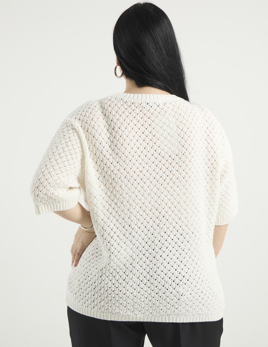Suéter cuello redondo para mujer 2