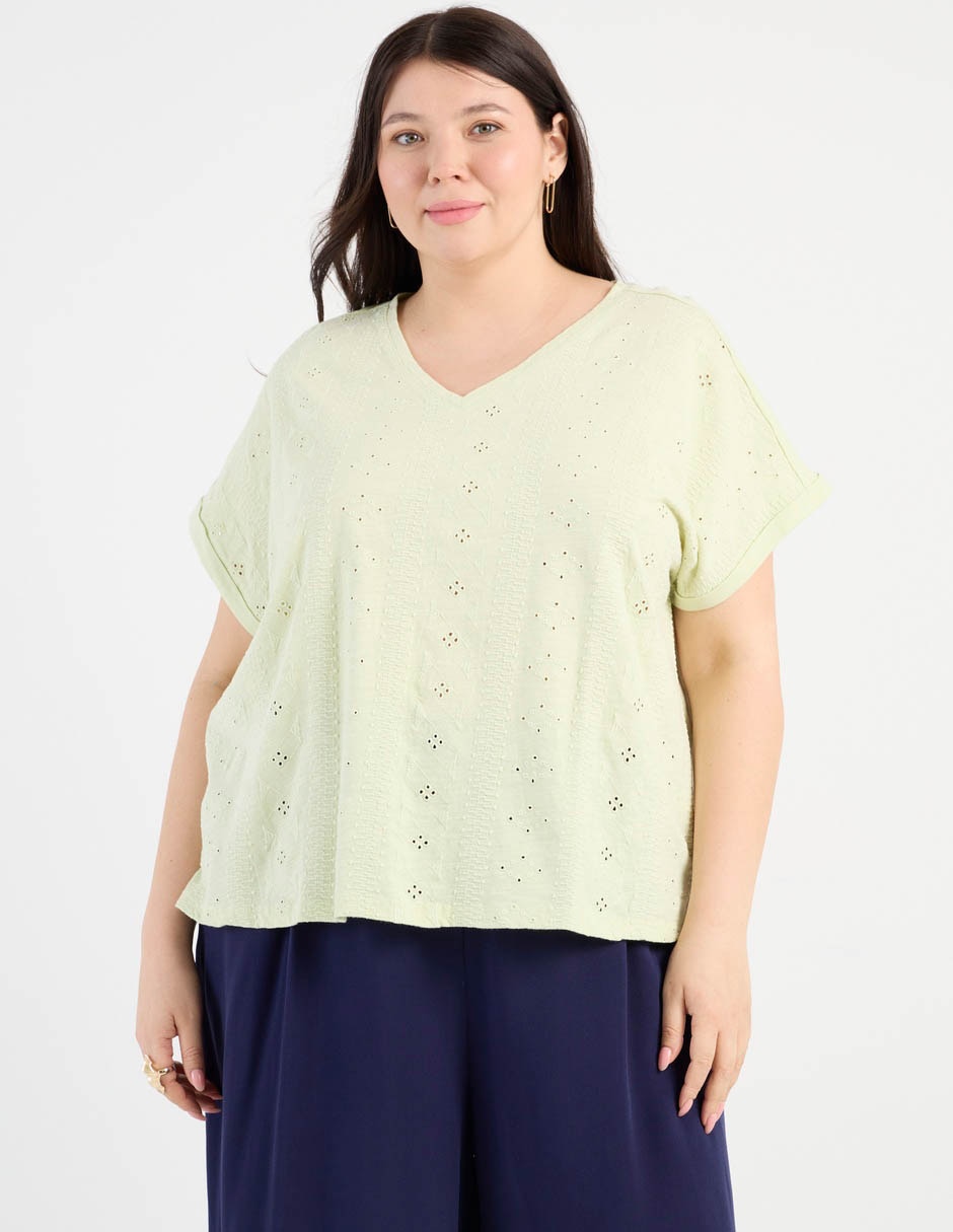 Playera Manga Corta Cuello V para mujer Playera Manga Corta Cuello V para mujer