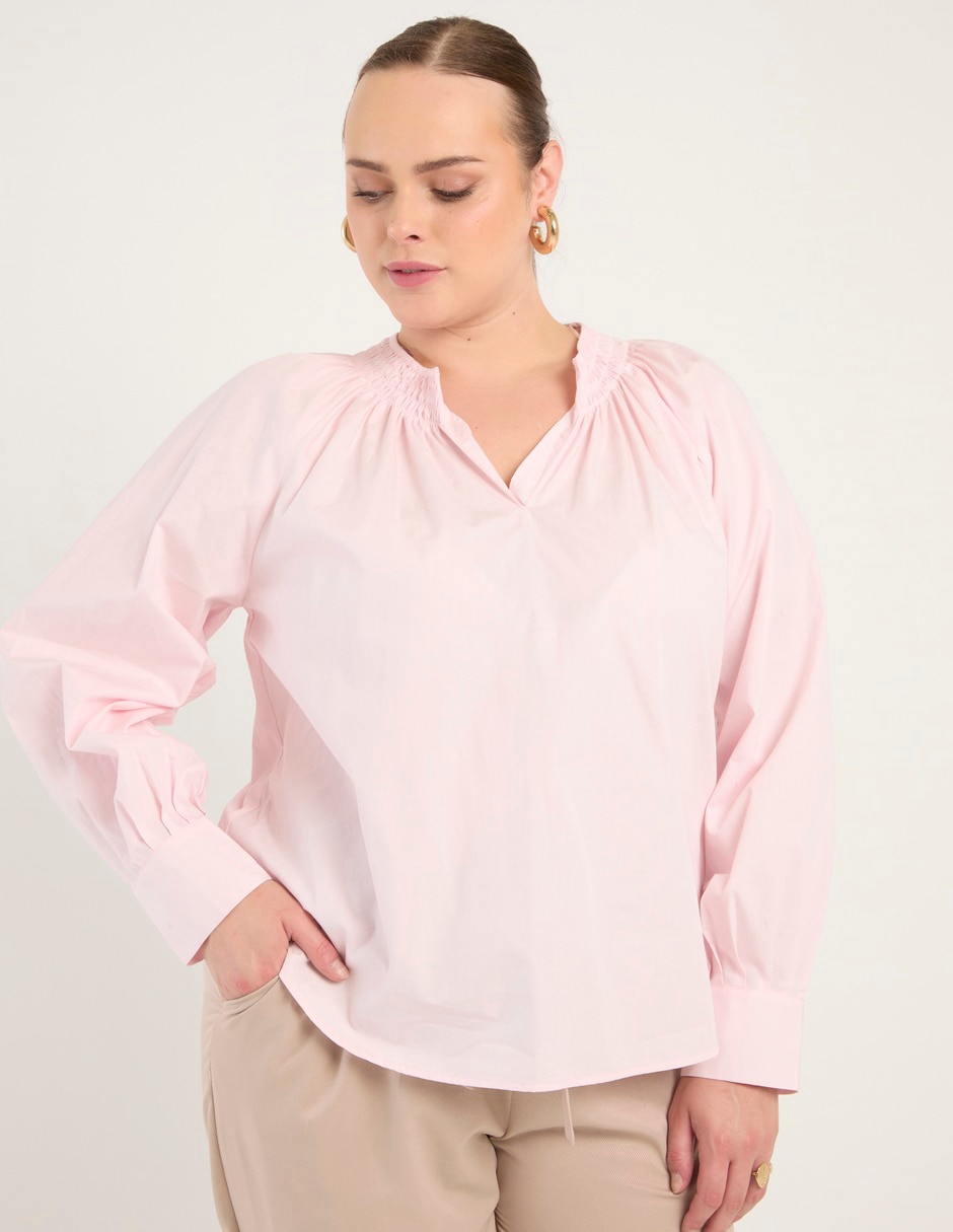 Blusa manga larga para mujer