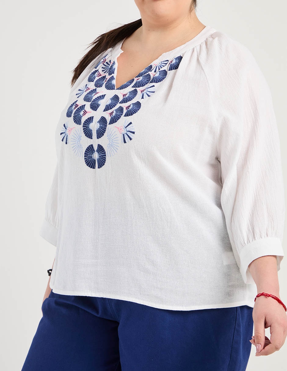 Blusa Weekend Plus manga 3/4 para mujer 7