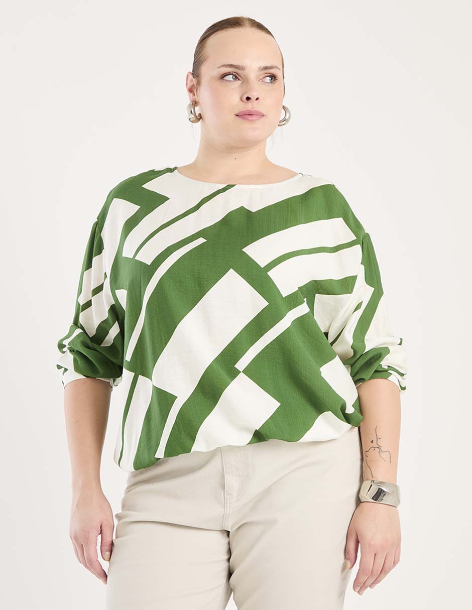 Blusa manga larga para mujer