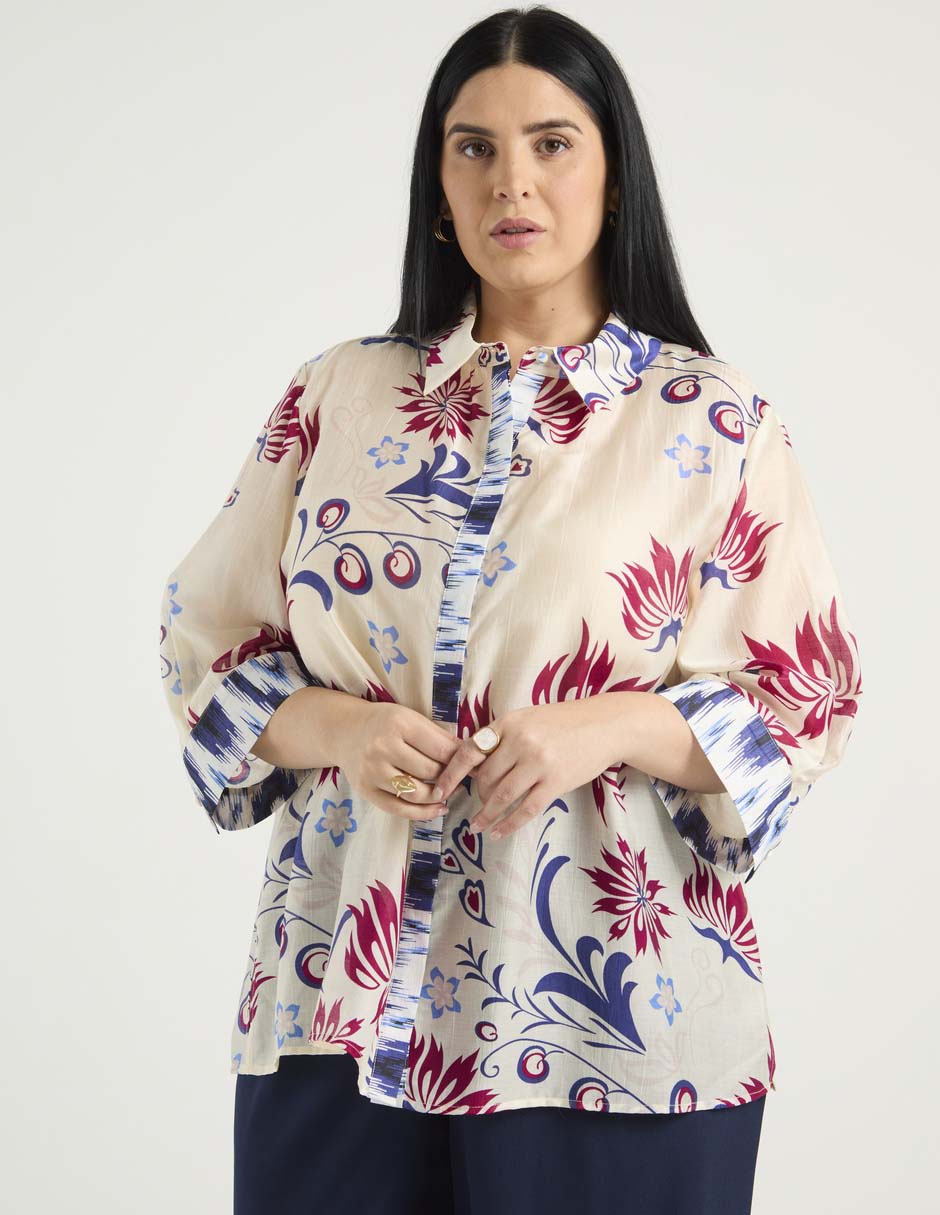 Blusa manga 3/4 para mujer