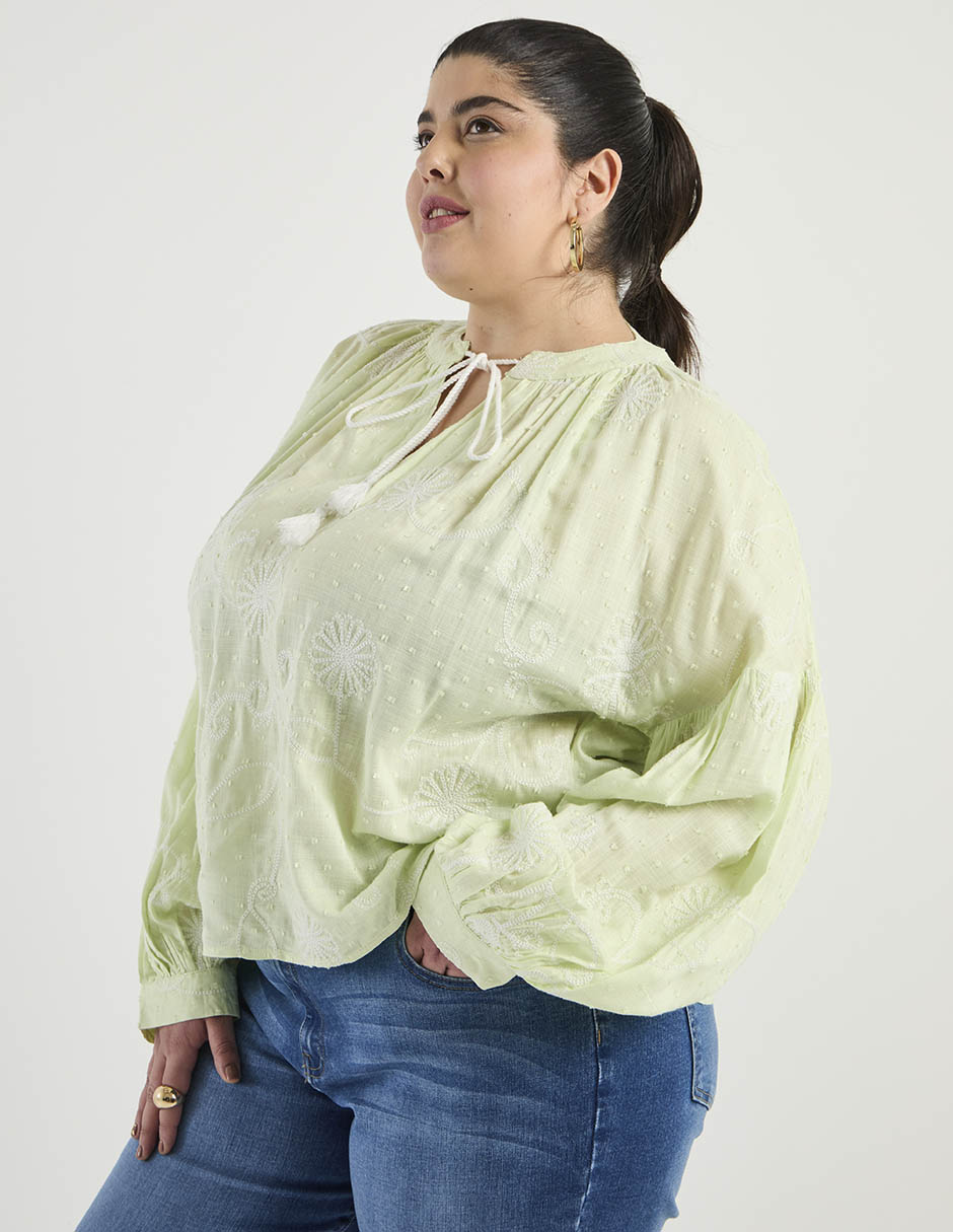 Blusa Weekend Plus manga larga para mujer 2