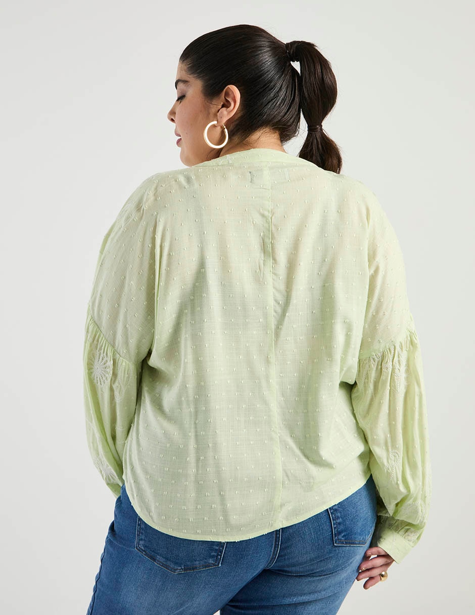 Blusa Weekend Plus manga larga para mujer 6